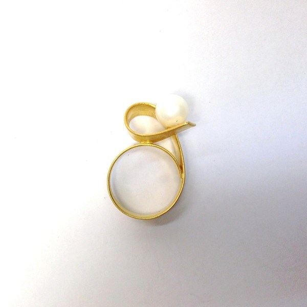 δαχτυλίδι ζωηρή κορδέλα - statement, κορδέλα, επιχρυσωμένα, ασήμι 925, minimal, σταθερά, μεγάλα - 3