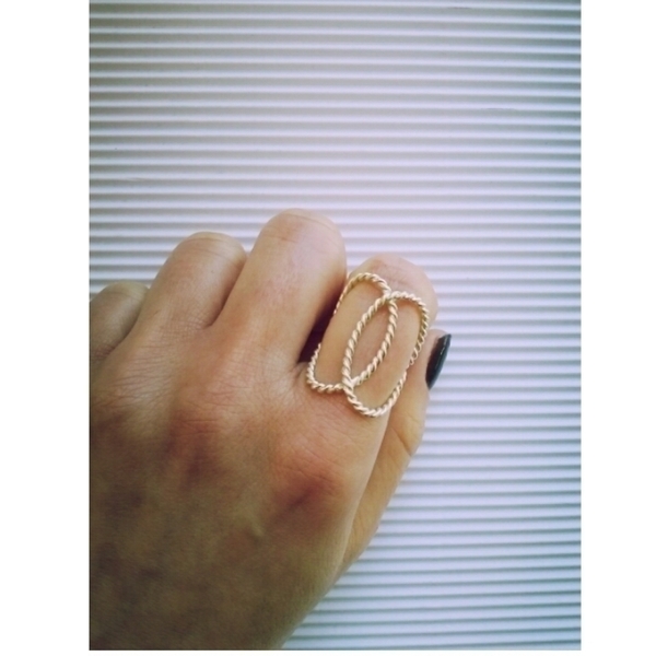 double joy ring - επιχρυσωμένα, ασήμι 925, χειροποίητα, minimal - 2