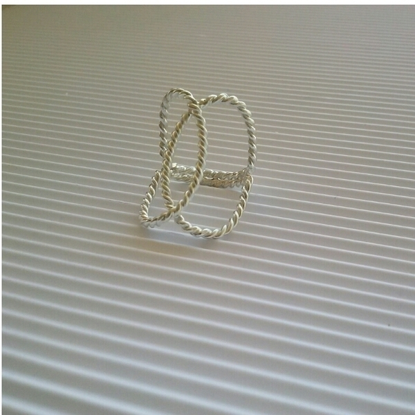 double joy ring - επιχρυσωμένα, ασήμι 925, χειροποίητα, minimal - 3