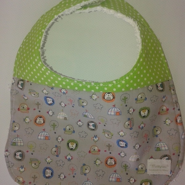 Χειροποίητη βρεφική σαλίαρα/ Handmade baby bib - βαμβάκι, χειροποίητα, βρεφικά