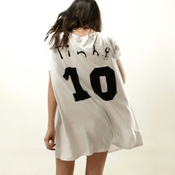 Tinky 10 φαρδύ φόρεμα τύπου tshirt - mini