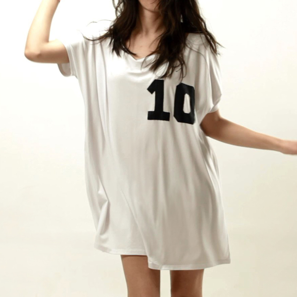 Tinky 10 φαρδύ φόρεμα τύπου tshirt - mini - 5