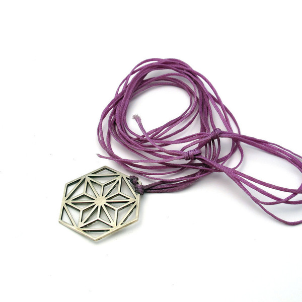 Architectural geometric star necklace - christmas charm - sterling silver pendant - statement, fashion, charms, design, ασήμι 925, κορδόνια, χειροποίητα