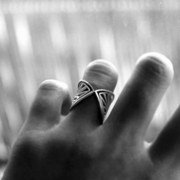 Ασημένιο διάτρητο δαχτυλίδι - Δάκρυ - fashion, κλασσικό, μοναδικό, γυναικεία, sexy, ασήμι 925