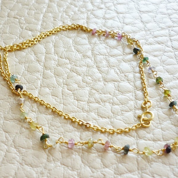 Petit Tourmaline necklace - πολύχρωμο, κλασσικό, επιχρυσωμένα - 2