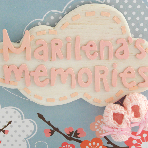 Marilena's Memories - κορίτσι, χαρτί, δώρο, customized, όνομα - μονόγραμμα, χειροποίητα, φλοράλ, άλμπουμ, για παιδιά - 3