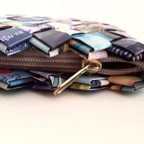Recycled paper clutch bag - fashion, χαρτί - 2