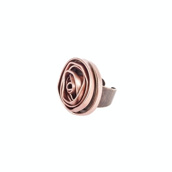Δαχτυλίδι τριαντάφυλλο από αλουμίνιο - fashion, boho, μεγάλα, αυξομειούμενα, φθηνά