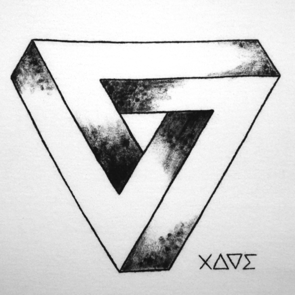 Impossible Triangle - βαμβάκι, t-shirt, γεωμετρικά σχέδια - 2