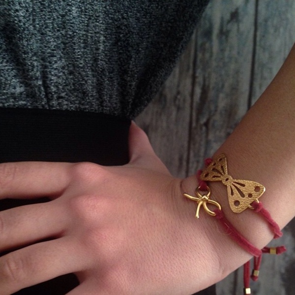 Βελούδινα charm bracelets-bow - φιόγκος, romantic - 2