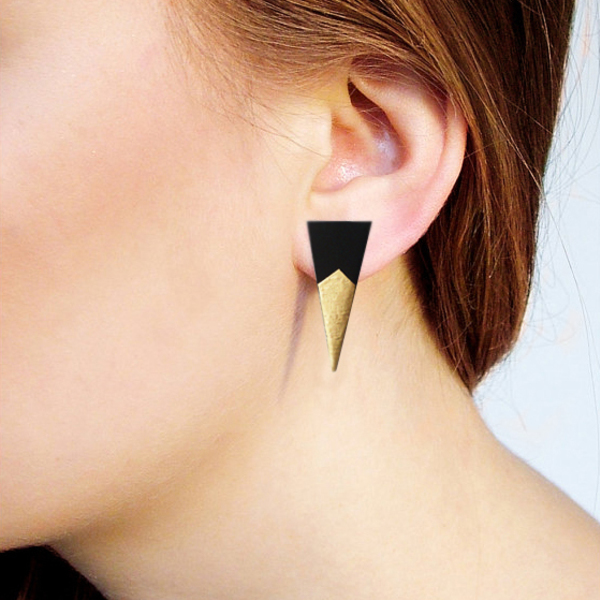 Triangle studs - statement, design - 2