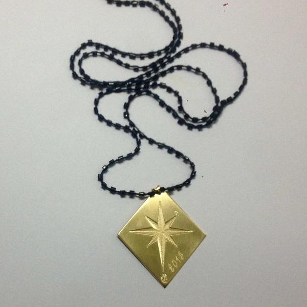 Lucky charms 2015 ... North star necklace - ημιπολύτιμες πέτρες, fashion, design, κορδόνια, χειροποίητα, μπρούντζος