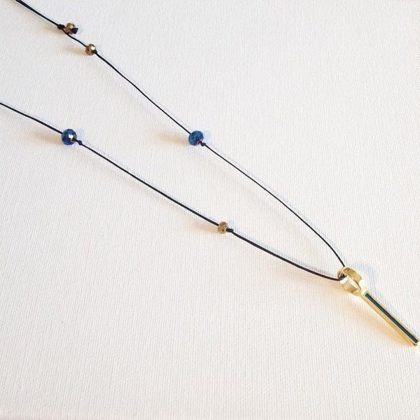 LARA ART Key necklace - charms, μακριά, επιχρυσωμένο στοιχείο, φθηνά - 2
