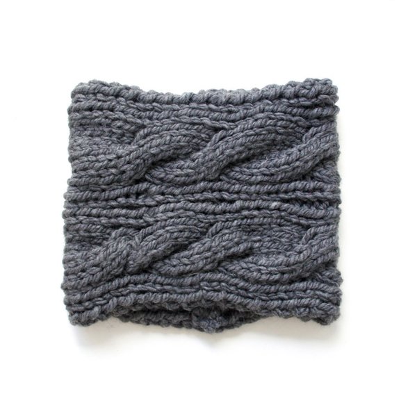 Cable Cowl - μαλλί, handmade, πλεκτό, χειμωνιάτικο, κασκόλ, δώρο, ακρυλικό, χειροποίητα, headbands - 3