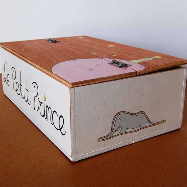 Le Petit Prince - ξύλο, ζωγραφισμένα στο χέρι, μοναδικό, κουτί, χειροποίητα, για παιδιά - 3