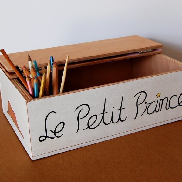 Le Petit Prince - ξύλο, ζωγραφισμένα στο χέρι, μοναδικό, κουτί, χειροποίητα, για παιδιά - 4