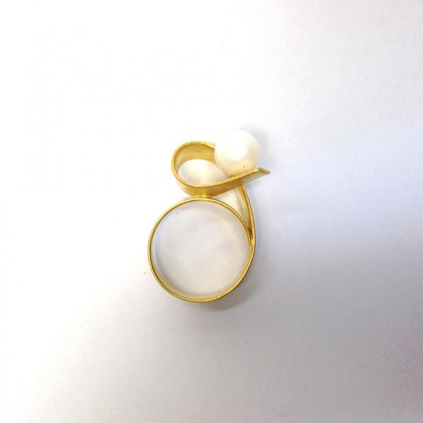 δαχτυλίδι ζωηρή κορδέλα - επιχρυσωμένα, επιχρυσωμένα, δαχτυλίδι - 2