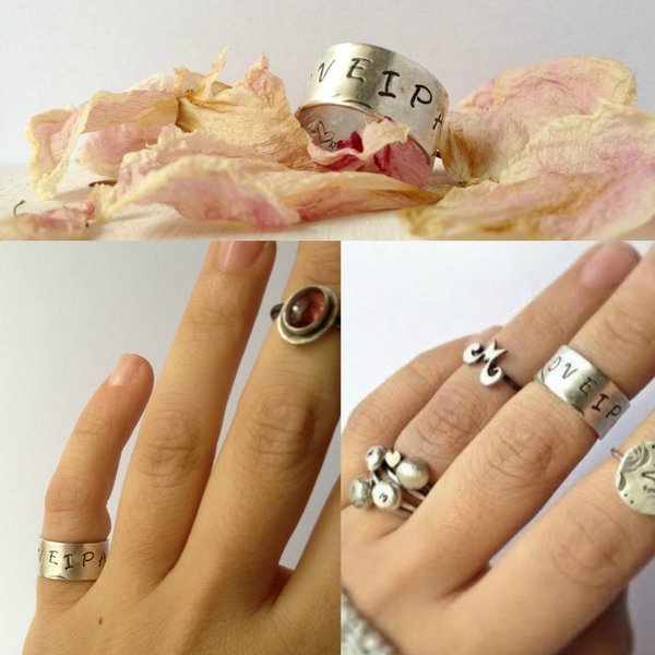 Identity Mid Finger/ Chevalier | Ασήμι 925, χειροποίητο δαχτυλίδι με φράση, μικρό δάχτυλο, χαραγμένο συμβολικό - chic, handmade, design, chevalier, ασήμι 925, customized, χειροποίητα, romantic, δωράκι, personalised, boho, αυξομειούμενα - 5