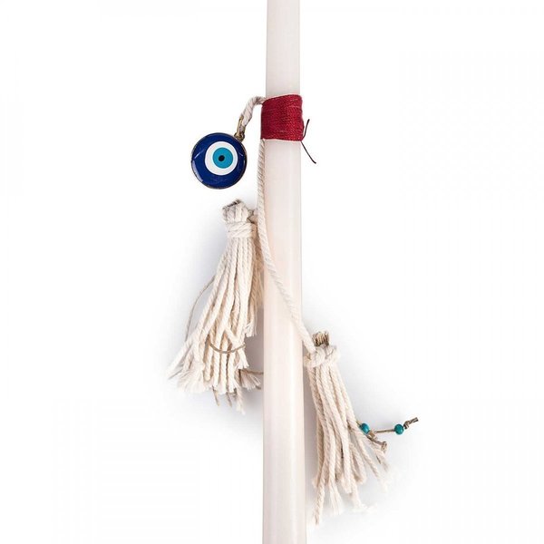 Blue Eye Charm Candle - Give Series - handmade, διακοσμητικό, charms, σμάλτος, λαμπάδες, διακόσμηση, μπρελόκ, μέταλλο, χειροποίητα, κερί - 2