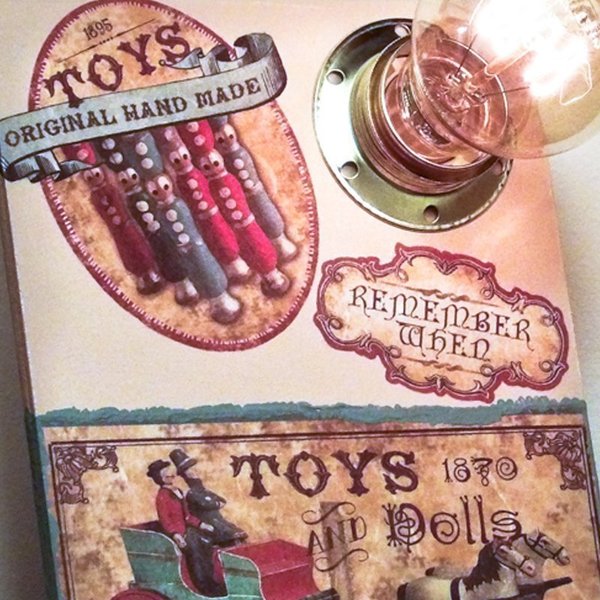 Toys - Επιτραπέζιο χειροποίητο vintage φωτιστικό - handmade, διακοσμητικό, ξύλο, vintage, γυαλί, χαρτί, δώρο, διακόσμηση, decor, μέταλλο, χειροποίητα - 2