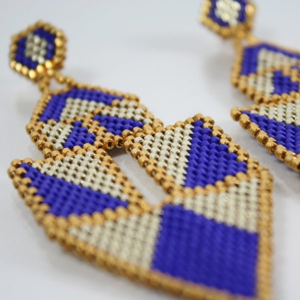African luxury earrings - chic, customized, κορδόνια, χειροποίητα, χάντρες - 2