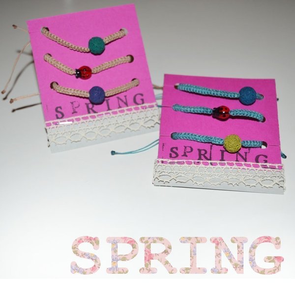 spring set - κερωμένα κορδόνια, λάβα, μακραμέ, κορδόνια, χειροποίητα, χάντρες, minimal, αυξομειούμενα, φθηνά - 2