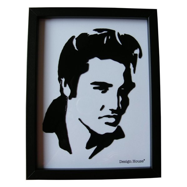 Βιτρώ σε κάδρο με σχέδιο Elvis Presley - διακοσμητικό, γυαλί, πίνακες & κάδρα, βιτρώ, διακόσμηση, χειροποίητα