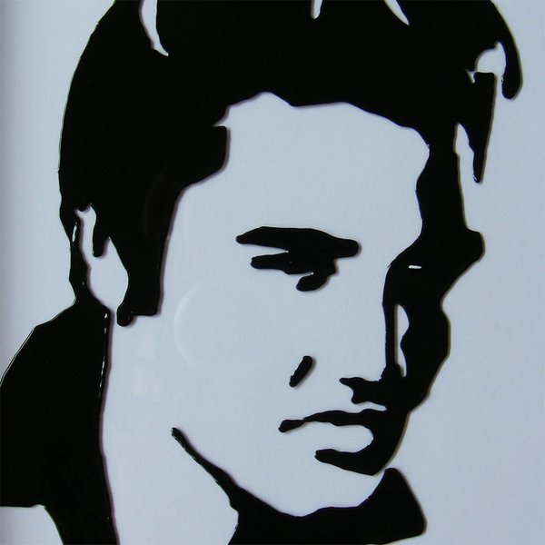 Βιτρώ σε κάδρο με σχέδιο Elvis Presley - διακοσμητικό, γυαλί, πίνακες & κάδρα, βιτρώ, διακόσμηση, χειροποίητα - 2
