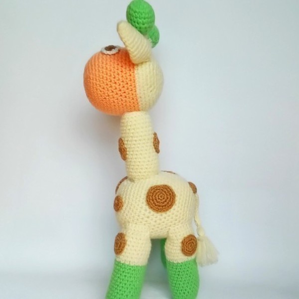 Giraffe Καμηλοπάρδαλη - πλεκτό, παιχνίδι, ζωάκι, δώρο, crochet, βελονάκι, ακρυλικό, χειροποίητα, λούτρινα, παιδί, gift, λούτρινο - 2