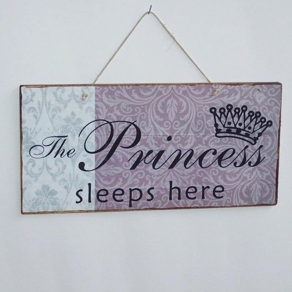 The princess sleeps here - εκτύπωση, ξύλο, vintage, πίνακες & κάδρα, χαρτί, επιτοίχιο, χειροποίητα, πρωτότυπα δώρα