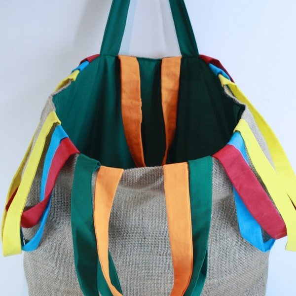 Τσάντα Θαλάσσης - βαμβάκι, καλοκαίρι, customized, χειροποίητα, παραλία, θαλάσσης - 2