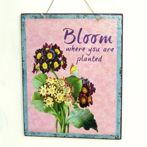 Bloom Where You Are Planted - εκτύπωση, διακοσμητικό, ξύλο, vintage, design, πίνακες & κάδρα, χαρτί, επιτοίχιο, διακόσμηση, decor, τοίχου, χειροποίητα, είδη διακόσμησης, είδη δώρου