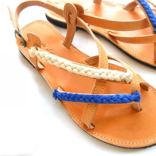 Greek Island Sandals - δέρμα, καλοκαιρινό, γυναικεία, σανδάλι, χειροποίητα - 2