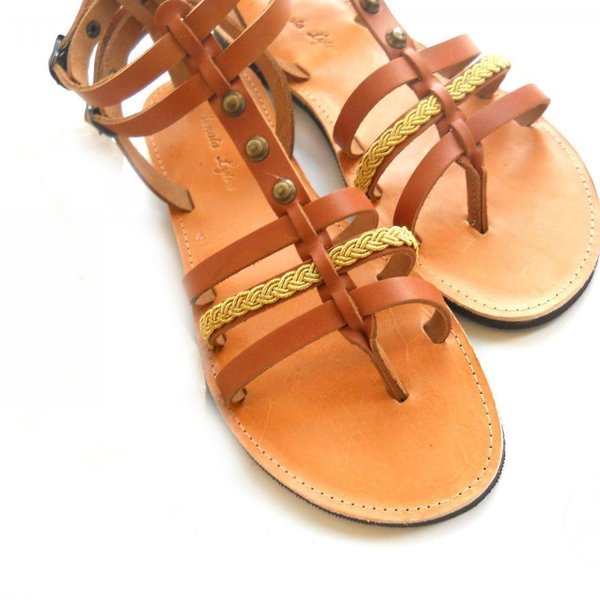 Moana Sands Sandals - δέρμα, καλοκαιρινό, γυναικεία, σανδάλι, χειροποίητα - 2