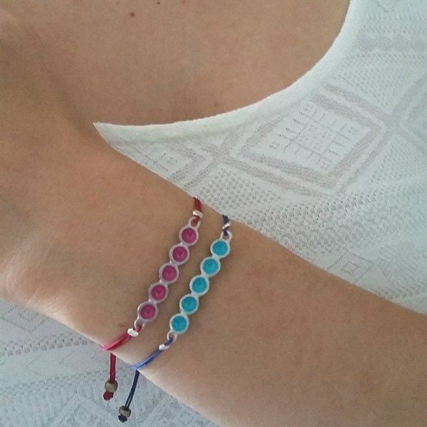 Rainbow bracelets - χρωματιστό, ασήμι 925, σμάλτος, χειροποίητα - 2