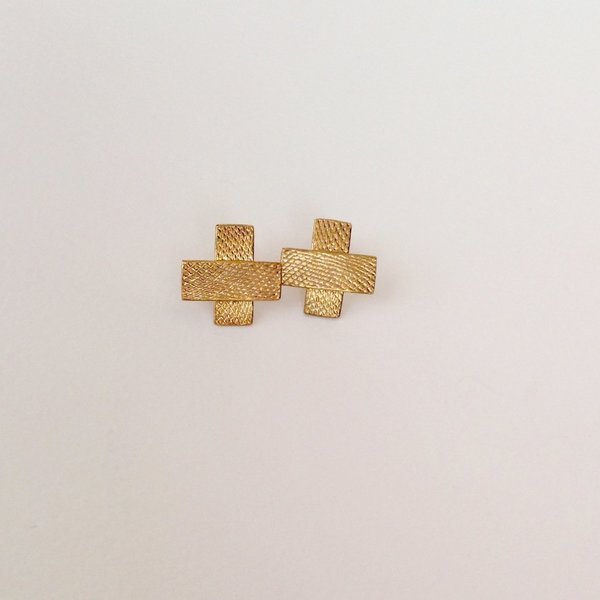 "cross" σκουλαρίκια - chic, fashion, ορείχαλκος, ασήμι 925 - 2