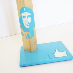 Che Guevara 2019 edition. Viva la revolution...facebook style! - ξύλο, ζωγραφισμένα στο χέρι, μοναδικό, πορτατίφ, χειροποίητα, πρωτότυπα δώρα, ξύλινα διακοσμητικά