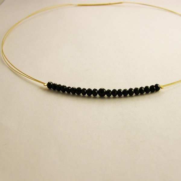 Crystal Line Necklace - chic, χρωματιστό, χρυσό, swarovski, customized, χάντρες