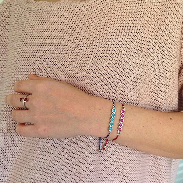 Rainbow bracelets - χρωματιστό, ασήμι 925, σμάλτος, χειροποίητα - 2
