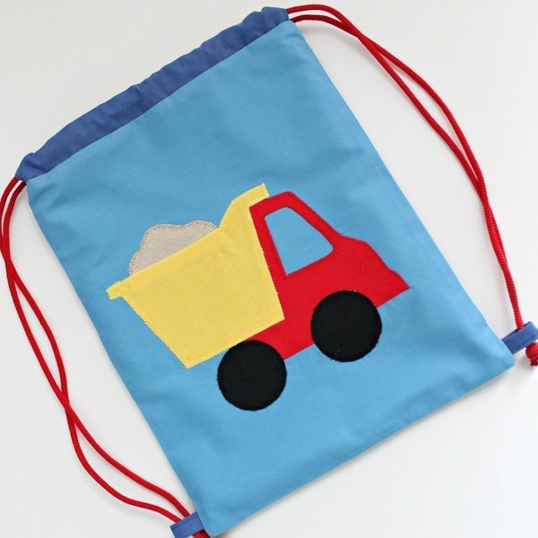 Σακίδιο φορτηγό - ύφασμα, ύφασμα, βαμβάκι, αγόρι, τσάντα, για παιδιά, τσαντάκια