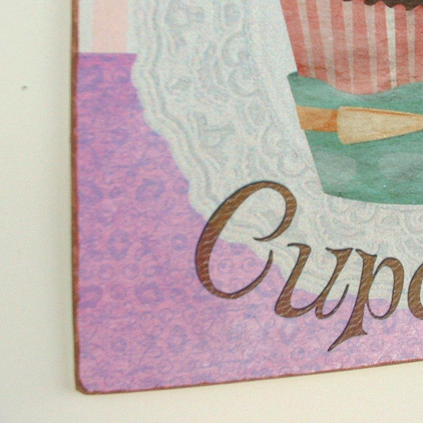 Chocolate Cupcake - εκτύπωση, διακοσμητικό, ξύλο, vintage, πίνακες & κάδρα, χαρτί, επιτοίχιο, κουζίνα, διακόσμηση, τοίχου, χειροποίητα, είδη διακόσμησης, είδη δώρου, πρωτότυπα δώρα - 2