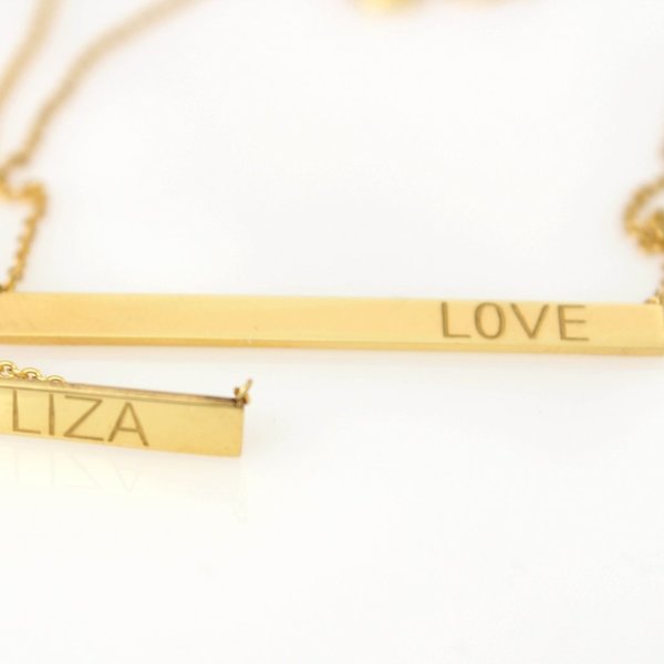 Love Bar Necklace - μακρύ, κρεμαστά - 2