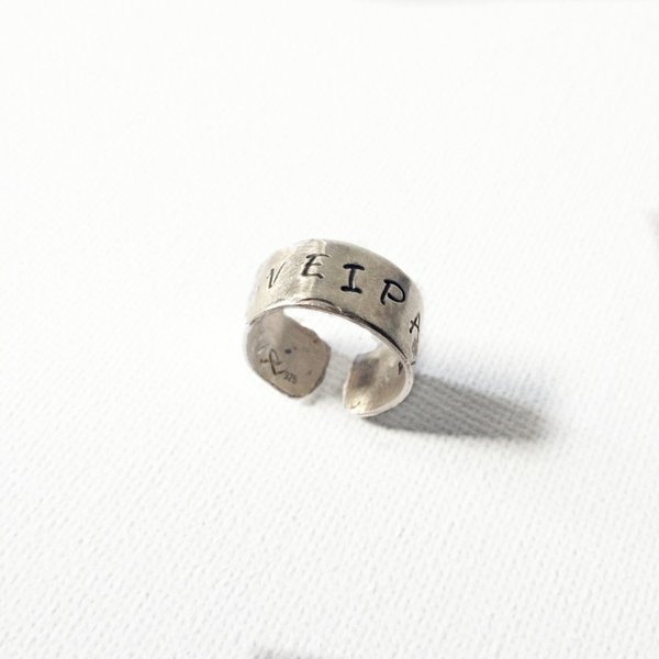 Identity Mid Finger/ Chevalier | Ασήμι 925, χειροποίητο δαχτυλίδι με φράση, μικρό δάχτυλο, χαραγμένο συμβολικό - chic, handmade, design, chevalier, ασήμι 925, customized, χειροποίητα, romantic, δωράκι, personalised, boho, αυξομειούμενα