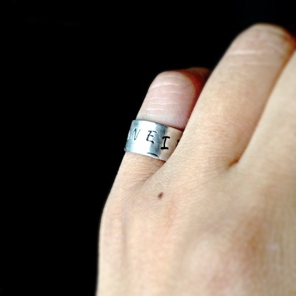 Identity Mid Finger/ Chevalier | Ασήμι 925, χειροποίητο δαχτυλίδι με φράση, μικρό δάχτυλο, χαραγμένο συμβολικό - chic, handmade, design, chevalier, ασήμι 925, customized, χειροποίητα, romantic, δωράκι, personalised, boho, αυξομειούμενα - 3