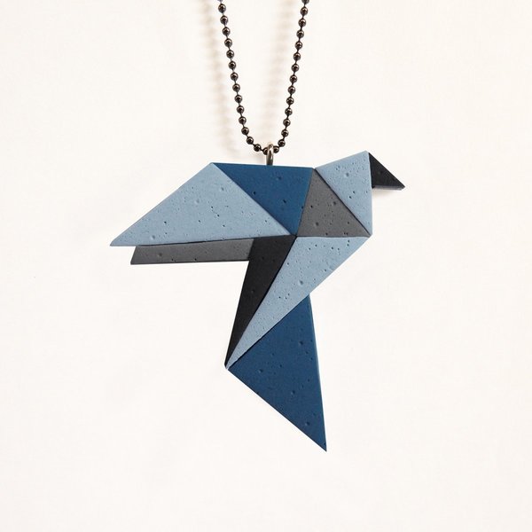 Origami bird pendant