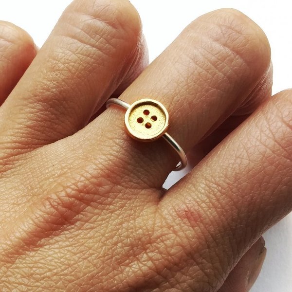 κουμπάκι, δαχτυλίδι, μπρούτζος και ασήμι, προσαρμοζόμενα μεγέθη - 2