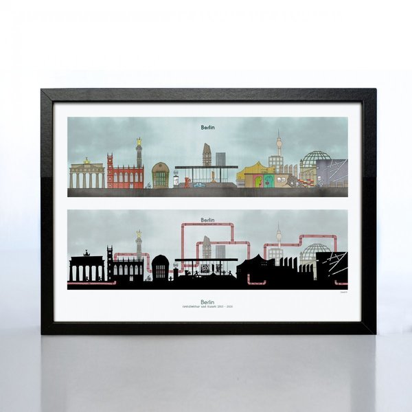 "Berliner ensemble" framed art print - εκτύπωση, ζωγραφισμένα στο χέρι, πίνακες & κάδρα, πλαστικό, χαρτί, επιτοίχιο, mdf, διακόσμηση, αφίσες