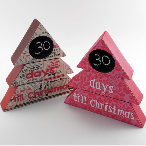 Ξύλινο διακοσμητικό χριστουγεννιάτικο δέντρο. "Xmas countdown" - διακοσμητικό, χαρτί, mdf, χειροποίητα, χριστουγεννιάτικο, διακοσμητικά, για παιδιά