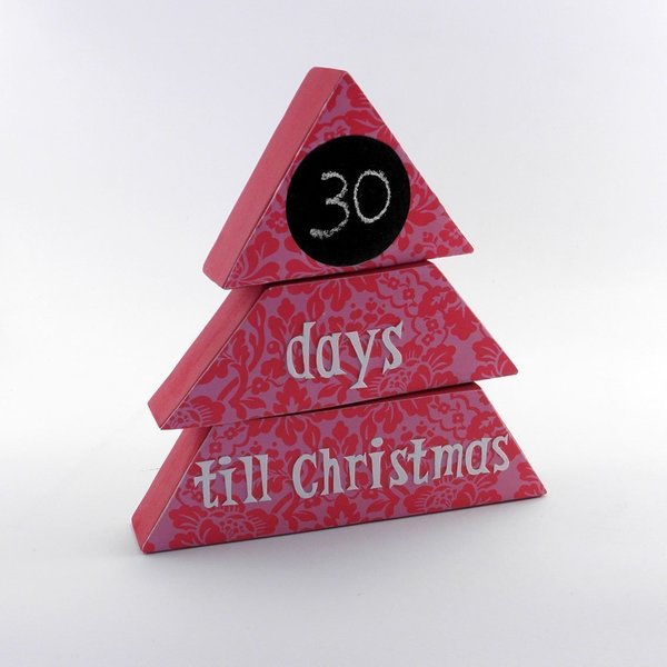 Ξύλινο διακοσμητικό χριστουγεννιάτικο δέντρο. "Xmas countdown" - διακοσμητικό, χαρτί, mdf, χειροποίητα, χριστουγεννιάτικο, διακοσμητικά, για παιδιά - 3