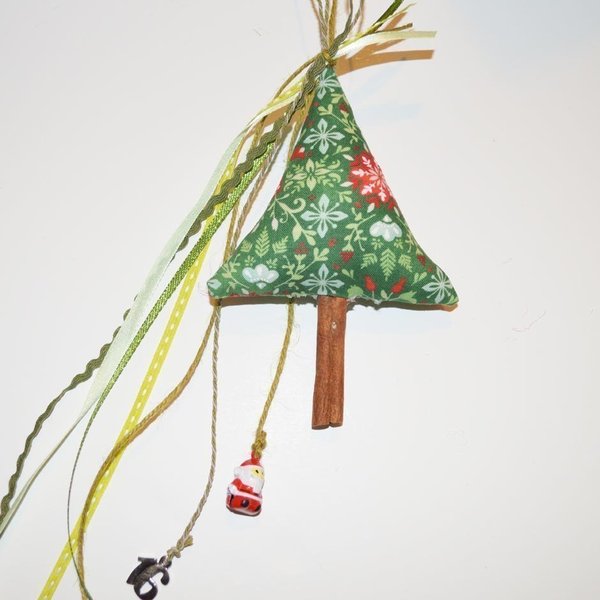 γούρι forest tree - κορδέλα, βαμβάκι, handmade, διακοσμητικό, μέταλλο, χειροποίητα